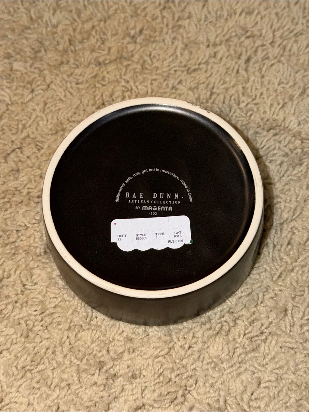 Rae Dunn Black Ceramic 